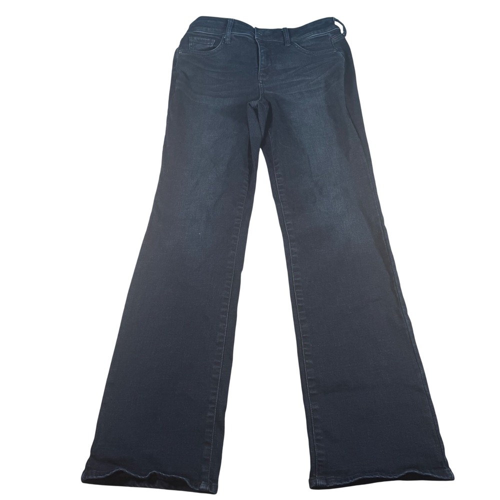 NYDJ Marilyn Straight Jeans Womens 10 (FITS 31x31) Dark Wash Lift Tuck Denim